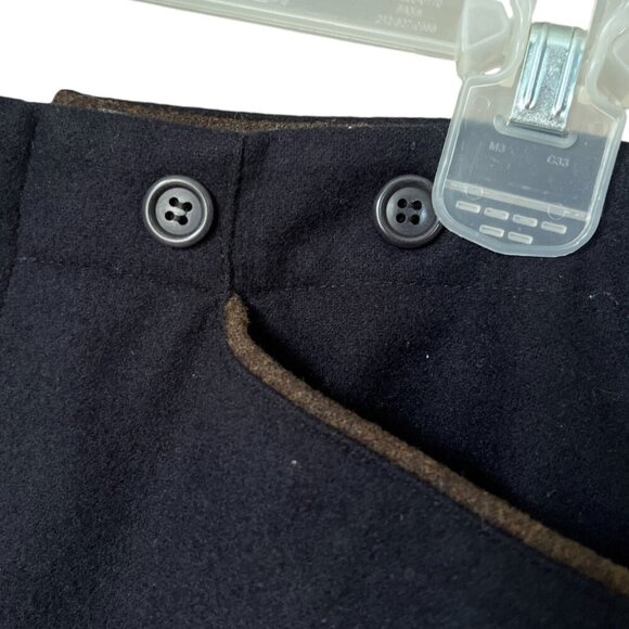 Calvin Klein Womens VTG Wool Trousers Size 8 Black Old Money Quiet Luxury Preppy - Picture 3 of 12